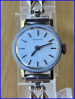 Parts or Repair, As Is Operating Junk LONGINES Longines Hand-wound Dial Silver