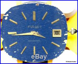 Piaget Automatic Date Movement 12 PCI Dial Hands And Crown Works For Parts