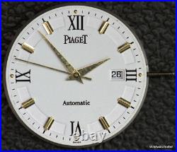 Piaget Calibre P951 Automatic Date Movement Hands Solid 18K Gold Dial For Parts