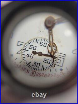 RARE 1943 Military WALTHAM Pocket Watch Model 1908 17j 3POS FOR PARTS/REPAIR
