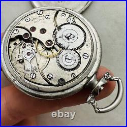 RARE POCKET WATCH LONGINES 37.9 M 1937 PARTS/REPAIR Military Swiss Old Vtg