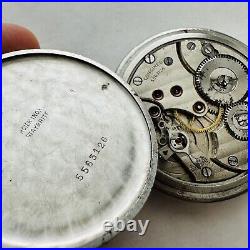 RARE POCKET WATCH LONGINES 37.9 M 1937 PARTS/REPAIR Military Swiss Old Vtg