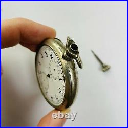RARE Pocket Chronograph Henry Hy Moser Cie PARTS/REPAIR Watch Military Swiss Vtg