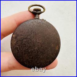 RARE Pocket Watch Henry Hy Moser Cie PARTS/REPAIR Military Swiss Vtg 15 Rubis