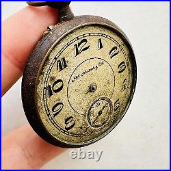 RARE Pocket Watch Henry Hy Moser Cie PARTS/REPAIR Military Swiss Vtg 15 Rubis