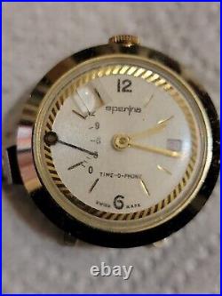 RARE Vintage Sperina Swiss Made Time-O-Phone Watch For Parts or Repair LOOK VGC