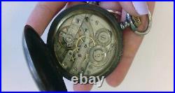 RARE Vtg Acier Garanti Moonphase Pocket Watch. PARTS/RESTORATION. GREAT PRICE