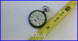 RARE Vtg Acier Garanti Moonphase Pocket Watch. PARTS/RESTORATION. GREAT PRICE