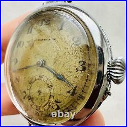 RARE Watch Henry Hy Moser Cie PARTS/REPAIR Military Swiss Vtg 15 Rubis