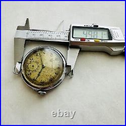 RARE Watch Henry Hy Moser Cie PARTS/REPAIR Military Swiss Vtg 15 Rubis