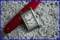 ROLEX 2245 Prince tank rectangle steel blued hands 1940's for parts/repair