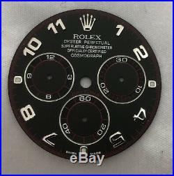 ROLEX Daytona 116509 Black Arabic Dial & Hand Set Chromalite Blue GENUINE OEM