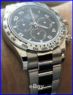 ROLEX Daytona 116509 Black Arabic Dial & Hand Set Chromalite Blue GENUINE OEM