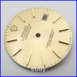 ROLEX Dial Hands Champagne Gold Datejust Parts Tritium Bar Index