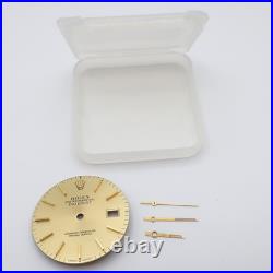 ROLEX Dial Hands Champagne Gold Datejust Parts Tritium Bar Index