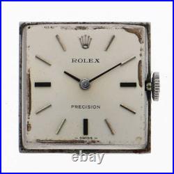 ROLEX Genuine Movement 2611 Silver Dial SS Hand-Wound Ladies Watch Parts Working