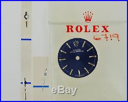 ROLEX Oyster Perpetual Ladies 6719 Blue TRITIUM Watch Dial incl Hands NOS ZB224
