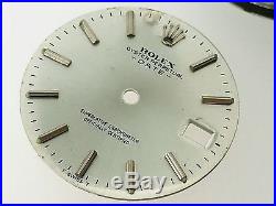Rolex Vintage Oyster Perpetual Date 1500 S Steel Case Hands Silver Dial Tritium