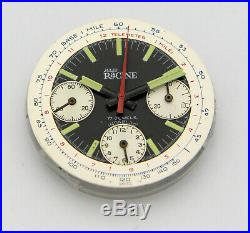 Racine Gallet NOS Chronograph Watch Dial and Hands For Valjoux 7736 NOS