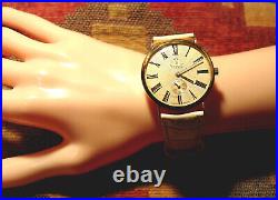 Rare Lovely Vicence Model Watch! 14k Slid Gold Large Type! New Condition