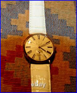 Rare Lovely Vicence Model Watch! 14k Slid Gold Large Type! New Condition