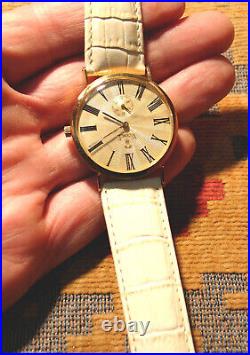 Rare Lovely Vicence Model Watch! 14k Slid Gold Large Type! New Condition