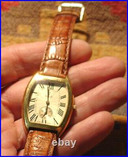 Rare Lovely Vicence Model Watch! 14k Solid Gold Large Type! New Condition