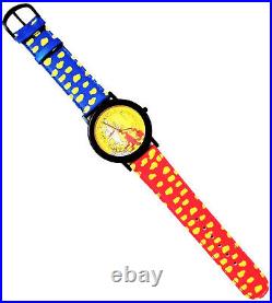 Rare SEL KEITH HARING RETRO ART WATCH Leather Band Quartz Unisex Swiss Works New