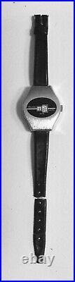 Rare Vintage 60s Lucerne Digital Swiss Watch Hand Wound Not Running For Parts