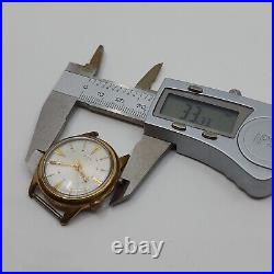 Rare Vintage ELGIN Alarm Gold Tone Hand Winding Cal. 882 Swiss 1950s PARTS REPAIR