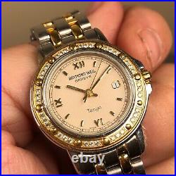 Raymond Weil Tango Women 5360 Diamond Bezel Swiss For Watch Parts Or Repair Only