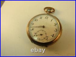 Rhea Unique Silver Case Pocket Watch Runs And Stops For Restoration Parts
