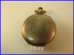 Rhea Unique Silver Case Pocket Watch Runs And Stops For Restoration Parts