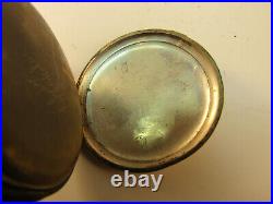 Rhea Unique Silver Case Pocket Watch Runs And Stops For Restoration Parts
