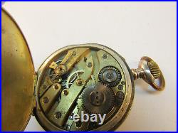 Rhea Unique Silver Case Pocket Watch Runs And Stops For Restoration Parts