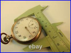 Rhea Unique Silver Case Pocket Watch Runs And Stops For Restoration Parts