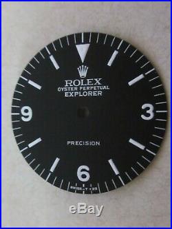 Rolex #5500 Precision EXPLORER Matte Black Repaired Dial + Hand-Set