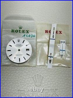 Rolex Datejust Ref 16030, 16014, 16000 Nos Silver Stick Dial & Hands For Parts