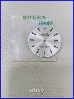 Rolex Datejust Ref 16030, 16014, 16000 Nos Silver Wide Stick Dial For Parts