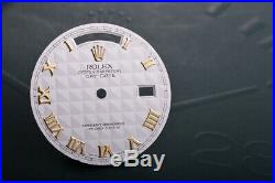 Rolex Daydate President Cream Pyramid Roman Dial for 18238 118238 W Hands