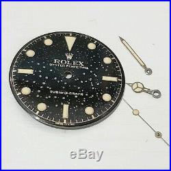 Rolex Dial & Hands only, 6202 Turn O Graph, luminous, patina lume, Genuine