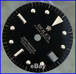 Rolex GMT-Master 1675 16753 16758 Black Nipple Glossy Gilt Dial & Hands ORIGINAL