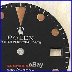Rolex Red Submariner 1680 Vintage Dial And Hands 100% Genuine Amazing Patina
