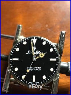 Rolex Submariner 5513 Dial, Hands, Bezel, 1520 Movement Vintage & All Genuine