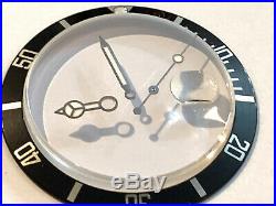 Rolex Submariner Bezel Insert Black 16800, Hands and Crystal 30.5mm. Genuine