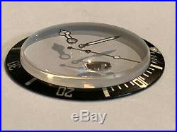 Rolex Submariner Bezel Insert Black 16800, Hands and Crystal 30.5mm. Genuine