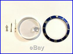 Rolex Submariner Bezel Insert with Hands and Crystal. FREE SHIPPING