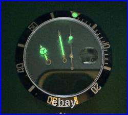 Rolex Submariner Crystal Hand set and Insert Bezel. Authentic Rolex parts