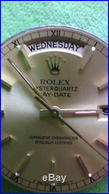 Rolex oysterquartz day-date (dial, hands and movement)
