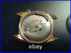 Seiko 5 6119-8090 waterproof goldplated 1968 watch runs for restoration parts